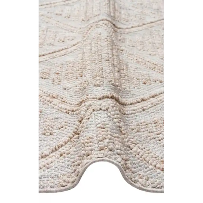 Cozy CZY 03 Grey Beige Hav Toz Vermez Modern Örgü Dokuma Makine Halısı