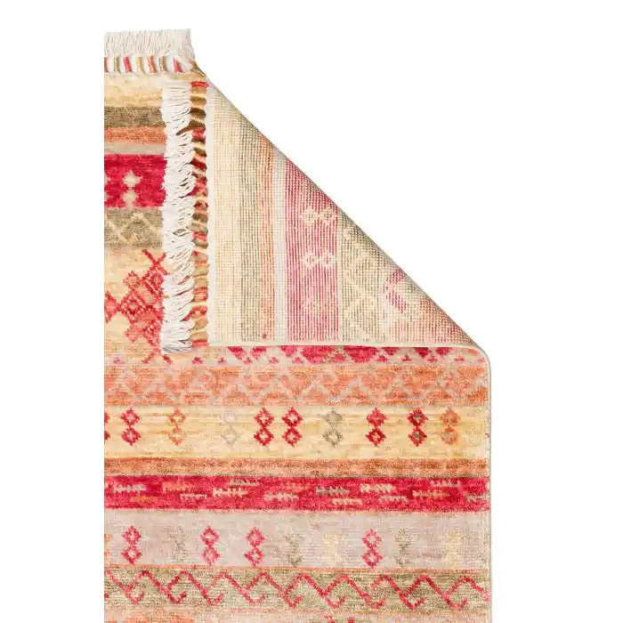 ZARA HALI 0140 Otantik Desenli Özel Hav Vermeyen ve Kolay Temizlenebilir Tensel Kullanılarak El Emeği ile Özel Tezgahlarda Üretilen Modern Uşak Halısı