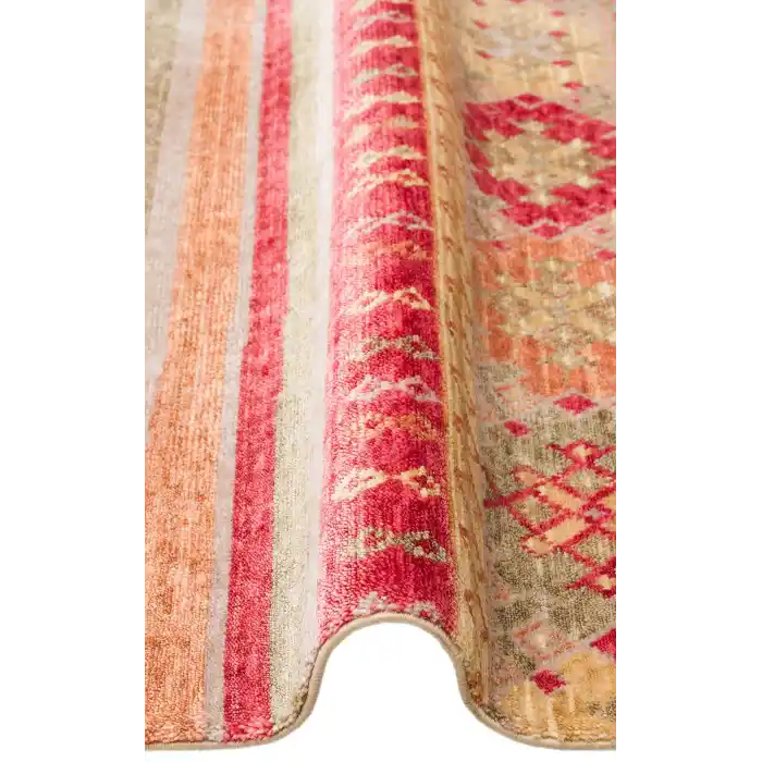 ZARA HALI 0140 Otantik Desenli Özel Hav Vermeyen ve Kolay Temizlenebilir Tensel Kullanılarak El Emeği ile Özel Tezgahlarda Üretilen Modern Uşak Halısı