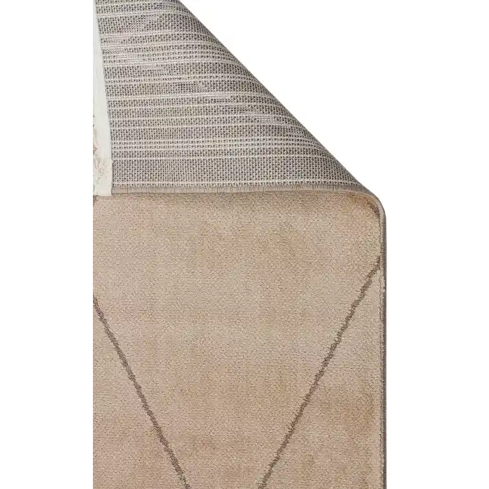 Urban 02 Beige Etnik Desenlere Sahip Hav Toz Vermez Yumuşak Dokulu Modern Halı