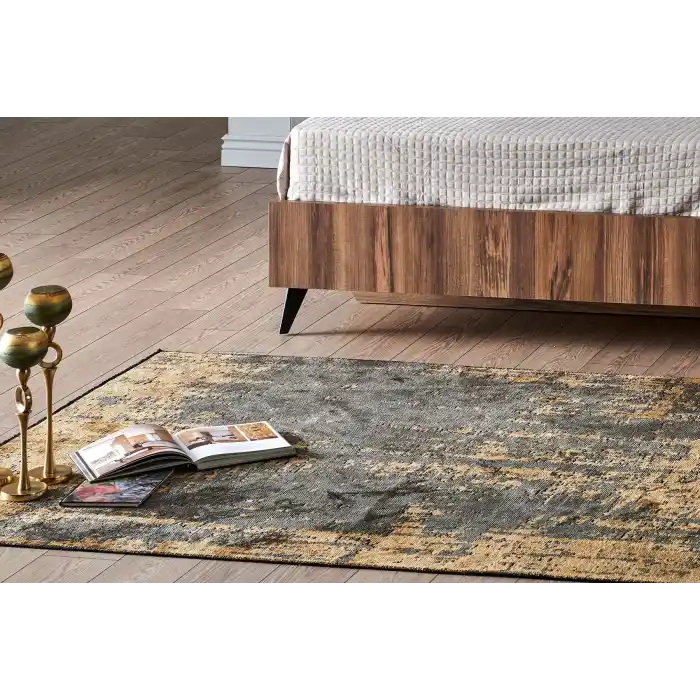 TRIBAL HALI 0306 Yıkanabilir Vintage Desenli Modern İnce Dokuma Halı