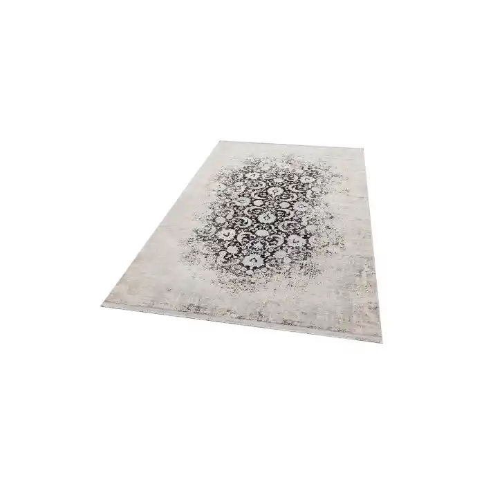 Cordoba Db 02 ıvory Mıx Grey Nw Parlak Yüksek Alçak Dokulu Modern Makine Halısı