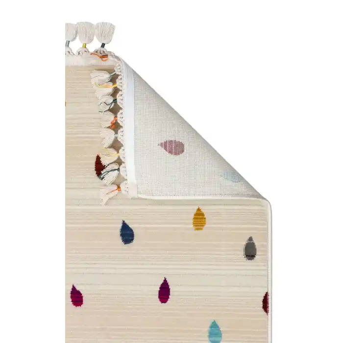 PETRA BOHEM HALI 0002 Hav Toz Vermez Etnik ve Modern Desenli Renkli Makine Halısı