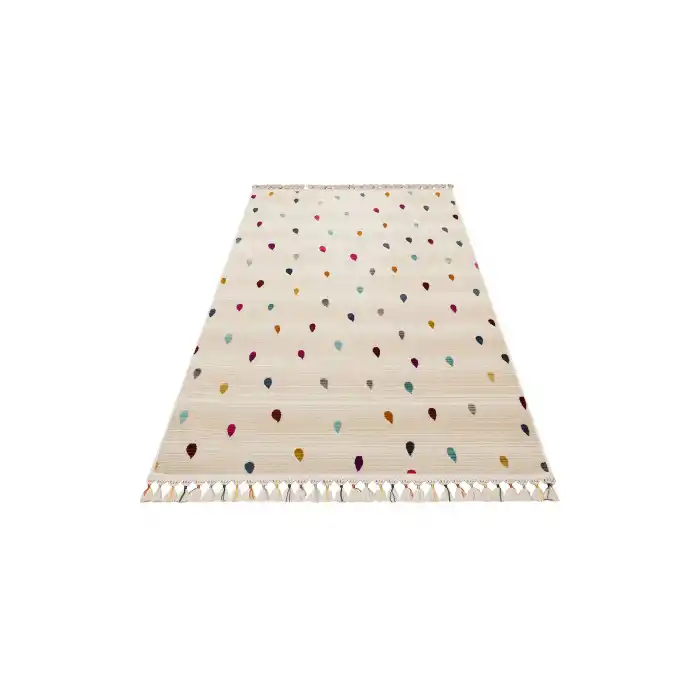 PETRA BOHEM HALI 0002 Hav Toz Vermez Etnik ve Modern Desenli Renkli Makine Halısı