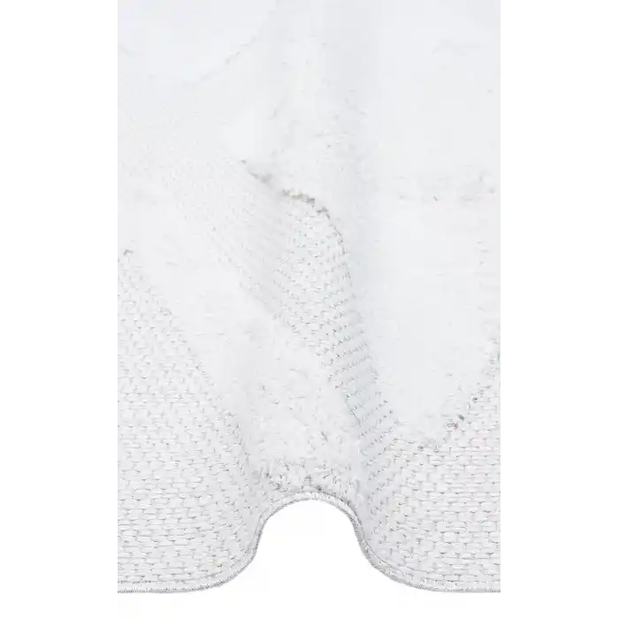 Dublin DBL 01 Cream Yıkanabilir Örgü Dokulu Naturel Pamuk Halı