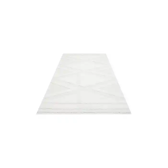 Dublin DBL 01 Cream Yıkanabilir Örgü Dokulu Naturel Pamuk Halı