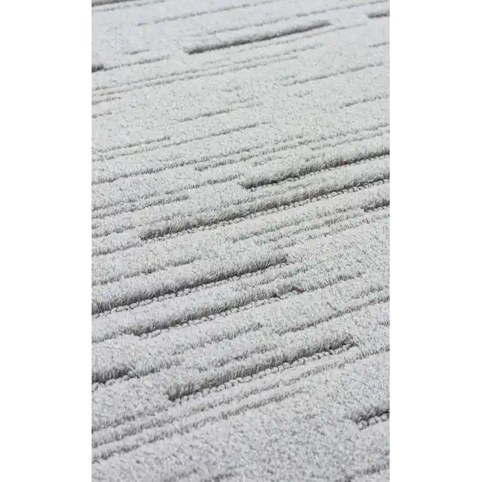 MISSORI HALI 0155 Hav Toz Vermez Sade Desenli Yumuşak Dokulu Modern Makine Halısı