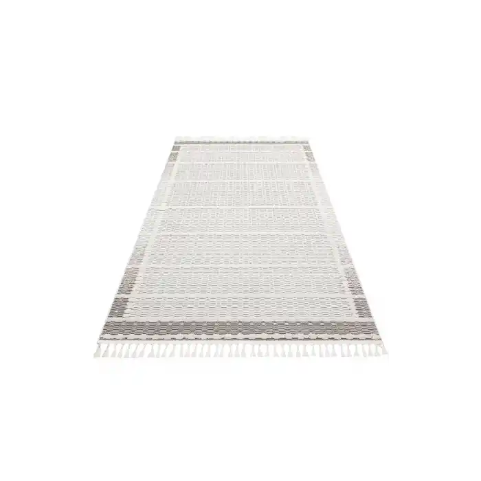 Cozy CZY 09 Cream Grey LW Hav Toz Vermez Modern Örgü Dokuma Makine Halısı