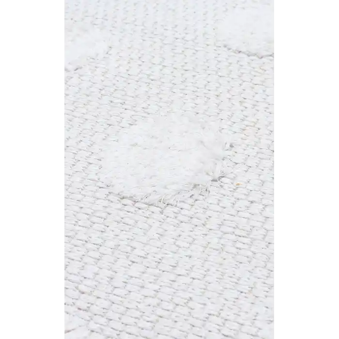 Dublin DBL 03 Cream Yıkanabilir Örgü Dokulu Naturel Pamuk Halı