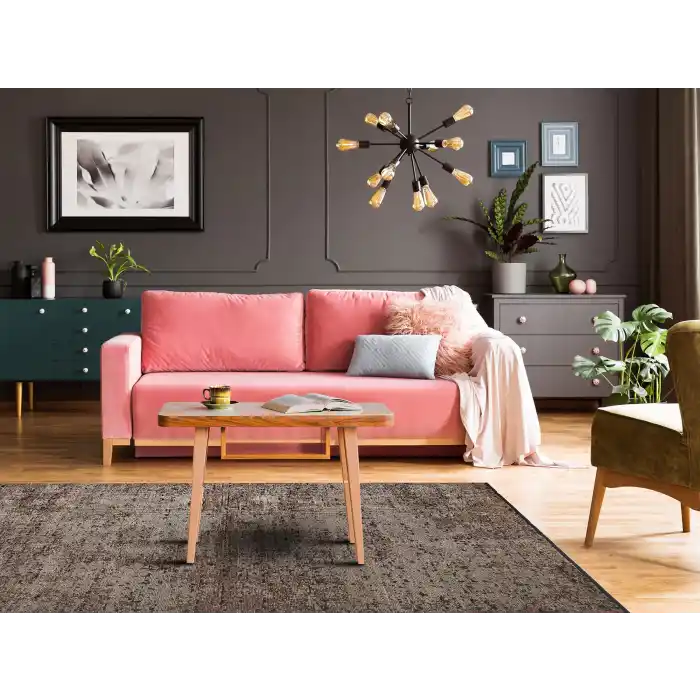 TRIBAL HALI 0269 Yıkanabilir Vintage Desenli Modern İnce Dokuma Halı