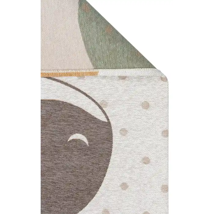 JUNGLE HALI 0001 Kaymaz Tabanlı Dokuma Renkli Çocuk Halısı