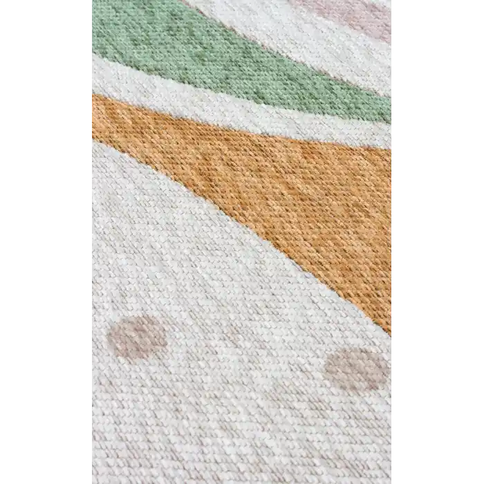 JUNGLE HALI 0001 Kaymaz Tabanlı Dokuma Renkli Çocuk Halısı