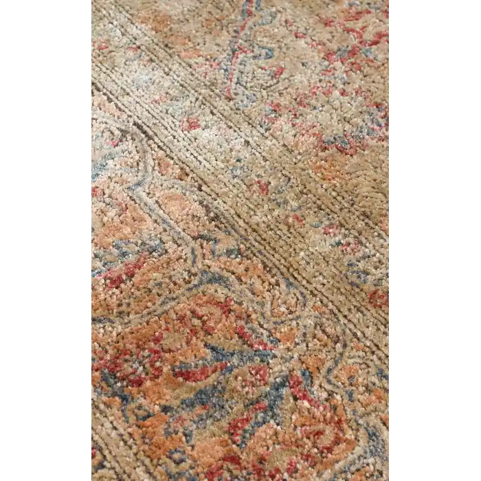 LAHOR HALI 0042 Özel Boyama İşlemi İle Üretilen Yüksek Alçak Dokuya Sahip Zengin Renkli Şık Salon Halısı