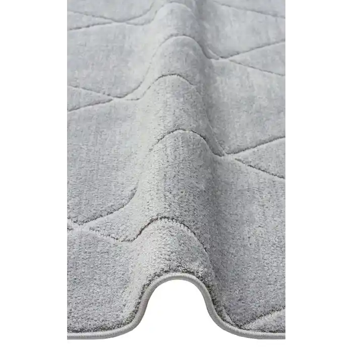 MISSORI HALI 0128 Hav Toz Vermez Sade Desenli Yumuşak Dokulu Modern Makine Halısı