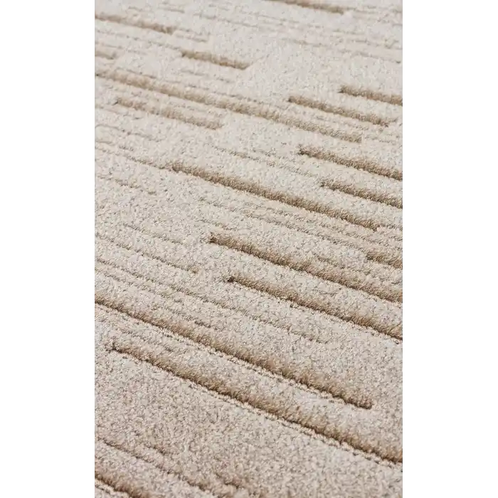 MISSORI HALI 0136 Hav Toz Vermez Sade Desenli Yumuşak Dokulu Modern Makine Halısı