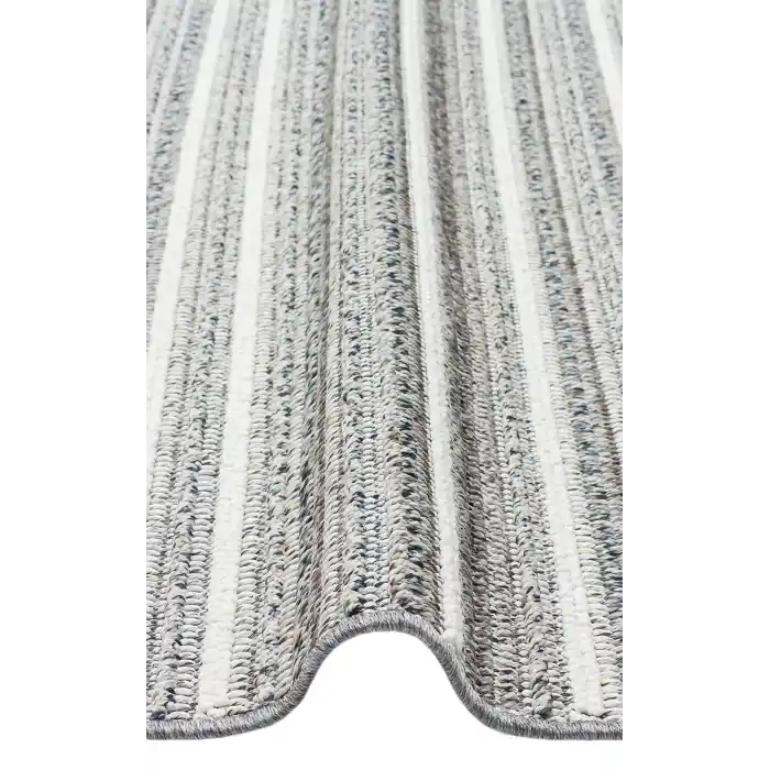 Soho Sh 21 Grey Ivory Hav Vermeyen Özel Ipler Ile Üretilen Etnik Örgü Desenlere Sahip Makine Halısı