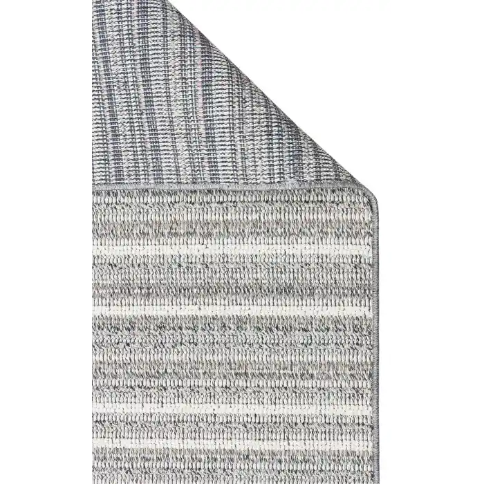 Soho Sh 21 Grey Ivory Hav Vermeyen Özel Ipler Ile Üretilen Etnik Örgü Desenlere Sahip Makine Halısı