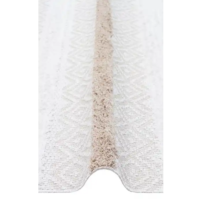 Dublin DBL 02 Cream Beıge Yıkanabilir Örgü Dokulu Naturel Pamuk Halı