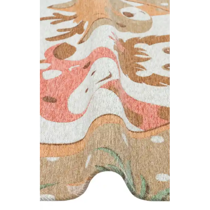 JUNGLE HALI 0008 Kaymaz Tabanlı Dokuma Renkli Çocuk Halısı