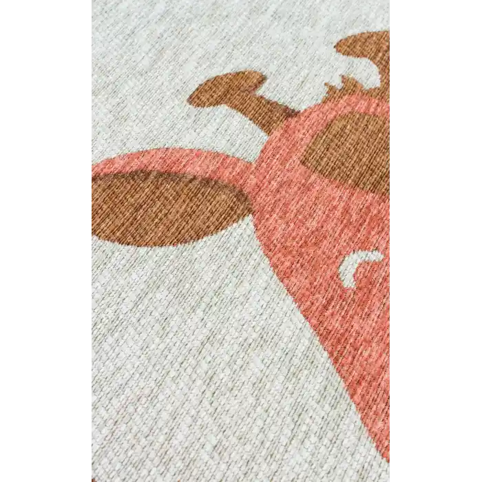JUNGLE HALI 0008 Kaymaz Tabanlı Dokuma Renkli Çocuk Halısı