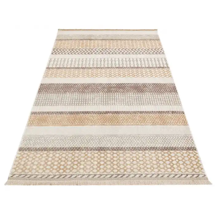 SATEEN HALI 0360 Hav Toz Vermez Yıkanabilir Kaymaz İnce Dokuma Modern Halı