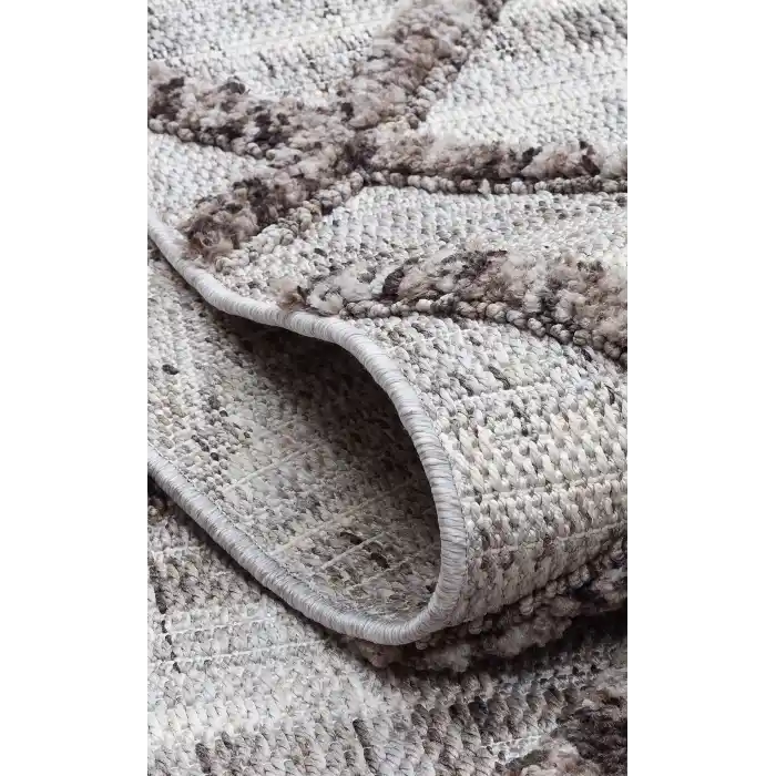 MALIBU HALI 0046 Hav Toz Vermez Yumuşak Dokulu Etnik Örgü Desenlere Sahip Modern İskandinav Halı