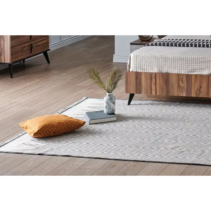 PANAMA KILIM 0029 Natural Yıkanabilir Kaymaz Tabanlı Tok Dokuma Kilim