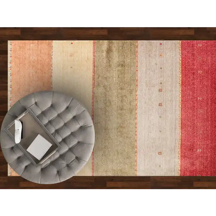 ZARA HALI 0122 Otantik Desenli Özel Hav Vermeyen ve Kolay Temizlenebilir Tensel Kullanılarak El Emeği ile Özel Tezgahlarda Üretilen Modern Uşak Halısı