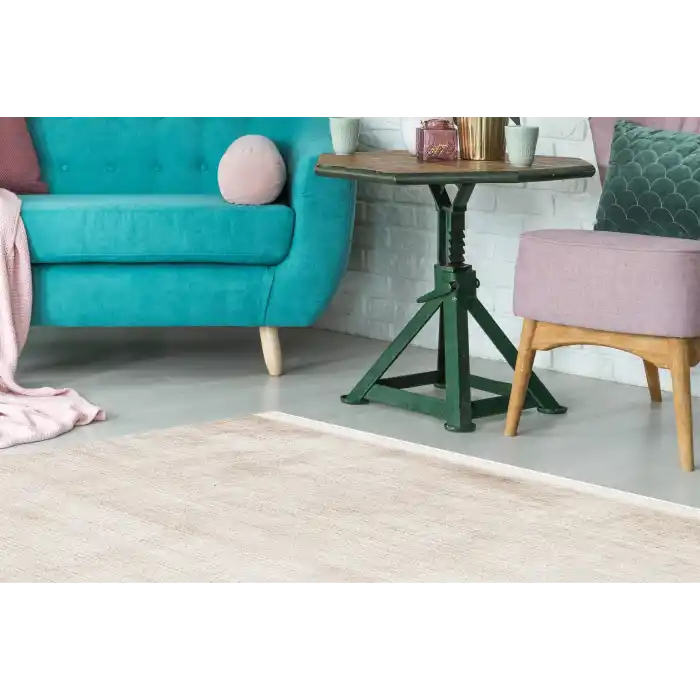 LISBON HALI 0147 Parlak Dokulu Modern Desenli Renkli Metalik Işıltılı Makine Halısı