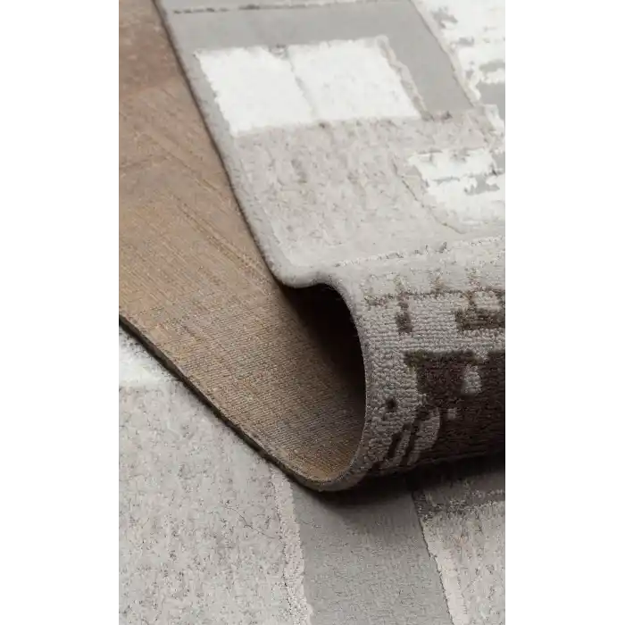 TORINO HALI 0066 Sık Dokuma Dökümlü Yere Oturan Hav Toz Vermez Yıkanabilir Kaymaz Tabanlı Modern Halı