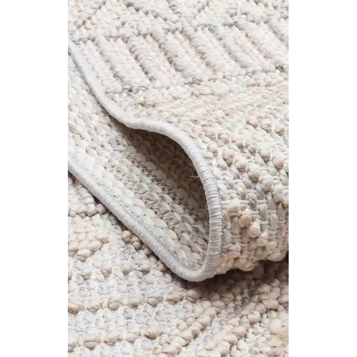 Cozy CZY 02 Grey Beige Hav Toz Vermez Modern Örgü Dokuma Makine Halısı