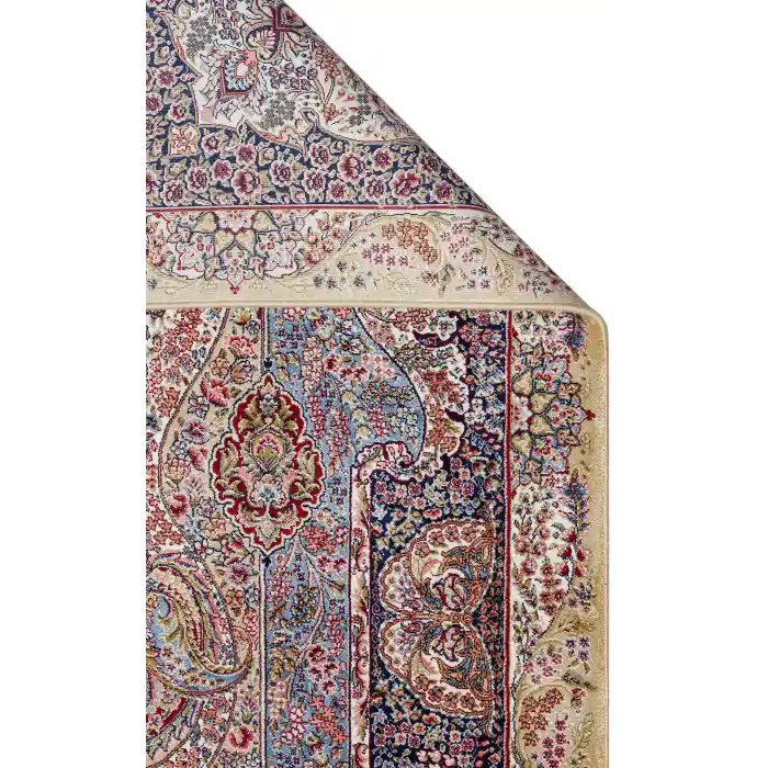 Isfahan 02 Cream  Klasik Desenli Yüksek Kalite Sık Dokuma Makine Halısı