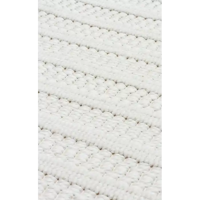 Motto Mot 07 White Yumuşak Tuşeli Örgü Dokuma Modern Makine Halısı