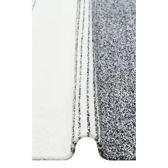 Nevada NVD 02 White Black Moroccon Tuşeli Hav Toz Vermez Kaymaz Tabanlı İnce Dokuma Modern Halı