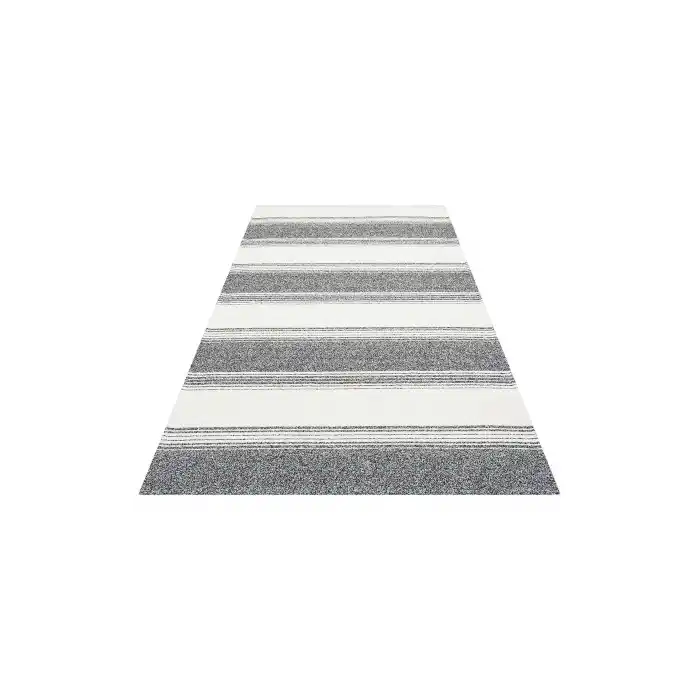 Nevada NVD 02 White Black Moroccon Tuşeli Hav Toz Vermez Kaymaz Tabanlı İnce Dokuma Modern Halı