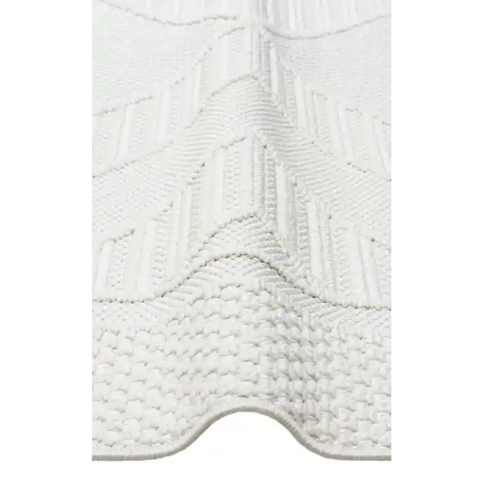Motto MOT 06 White Yumuşak Tuşeli Örgü Dokuma Modern Makine Halısı
