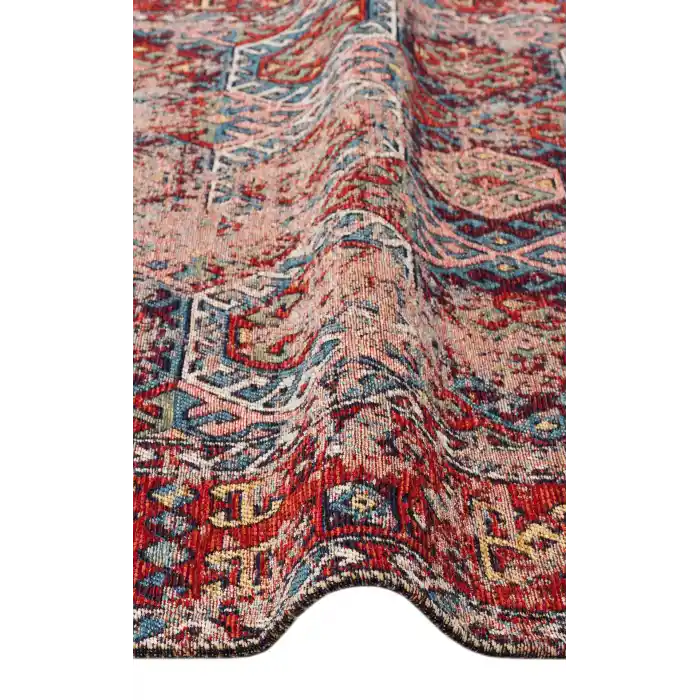 Anadolu 03 Multy Antik Desenli Yıkanabilir Kaymaz Tabanlı Etnik Kilim