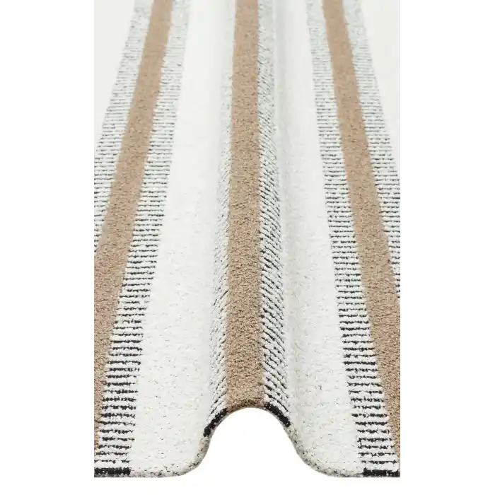 Nevada NVD 04 White Beige Moroccon Tuşeli Hav Toz Vermez Kaymaz Tabanlı İnce Dokuma Modern Halı