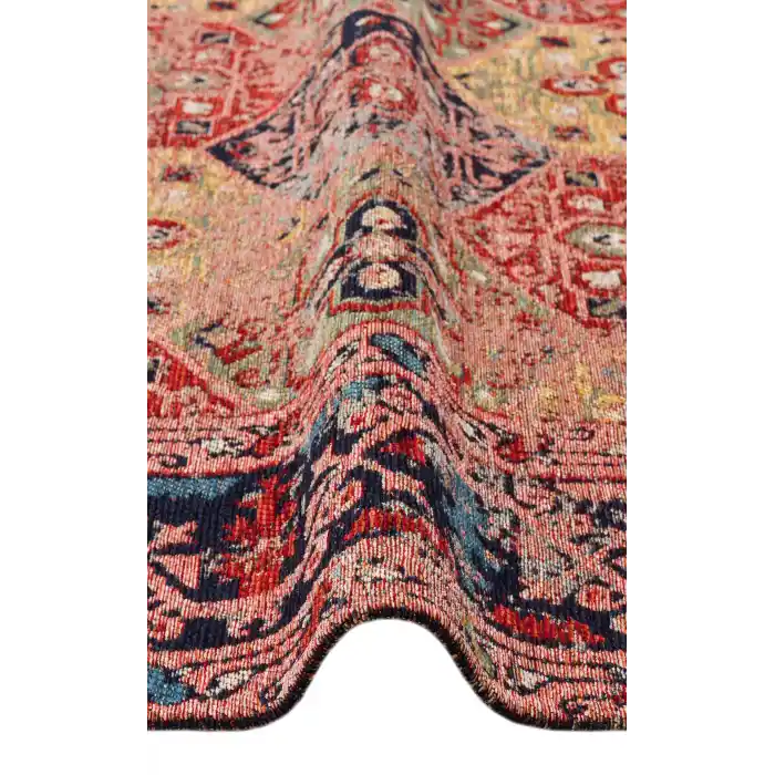 Anadolu 01 Multy Antik Desenli Yıkanabilir Kaymaz Tabanlı Etnik Kilim