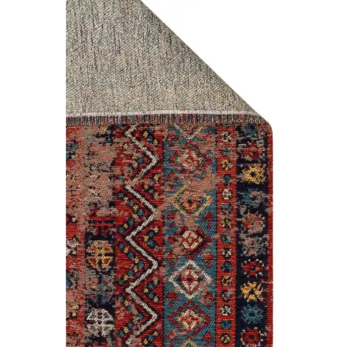 Anadolu 04 Multy Antik Desenli Yıkanabilir Kaymaz Tabanlı Etnik Kilim