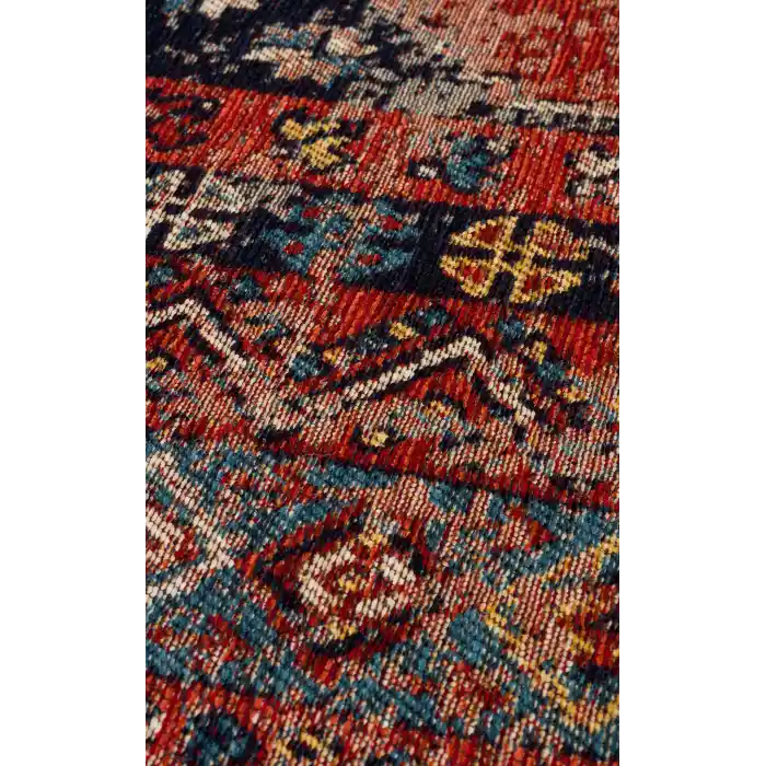 Anadolu 04 Multy Antik Desenli Yıkanabilir Kaymaz Tabanlı Etnik Kilim