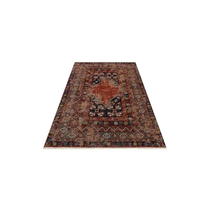 Anadolu 04 Multy Antik Desenli Yıkanabilir Kaymaz Tabanlı Etnik Kilim