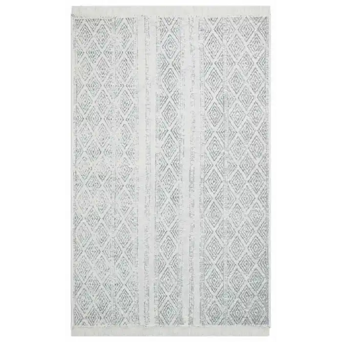 Arya Ar 01 Grey %100 Geri Dönüşümlü Pamuktan Çift Taraflı Yıkanabilir Modern Dekoratif Kilim