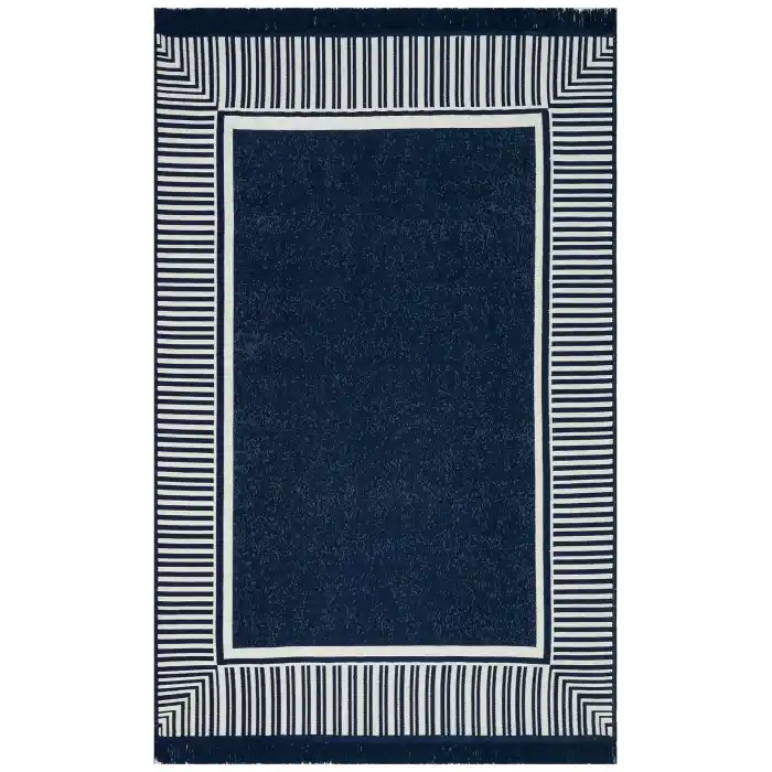 Arya Ar 13 Marine %100 Geri Dönüşümlü Pamuktan Çift Taraflı Yıkanabilir Modern Dekoratif Kilim