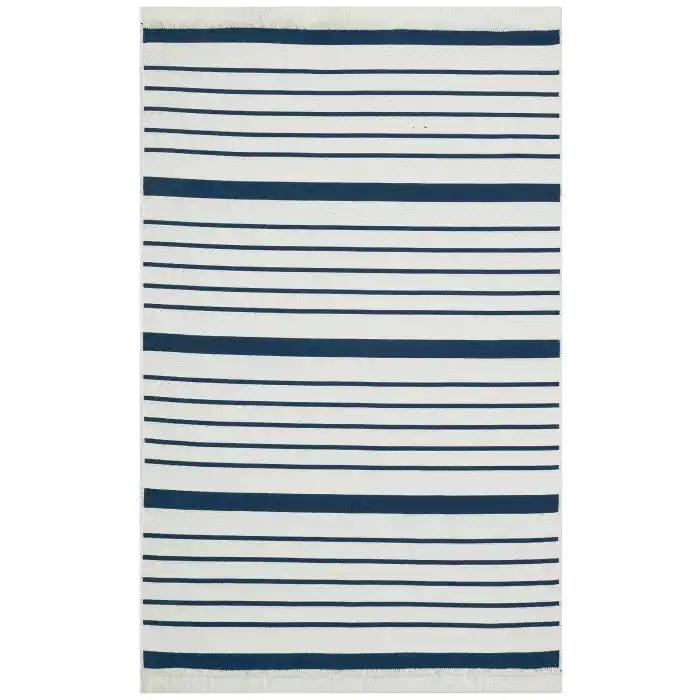 Arya Ar 14 Marine %100 Geri Dönüşümlü Pamuktan Çift Taraflı Yıkanabilir Modern Dekoratif Kilim