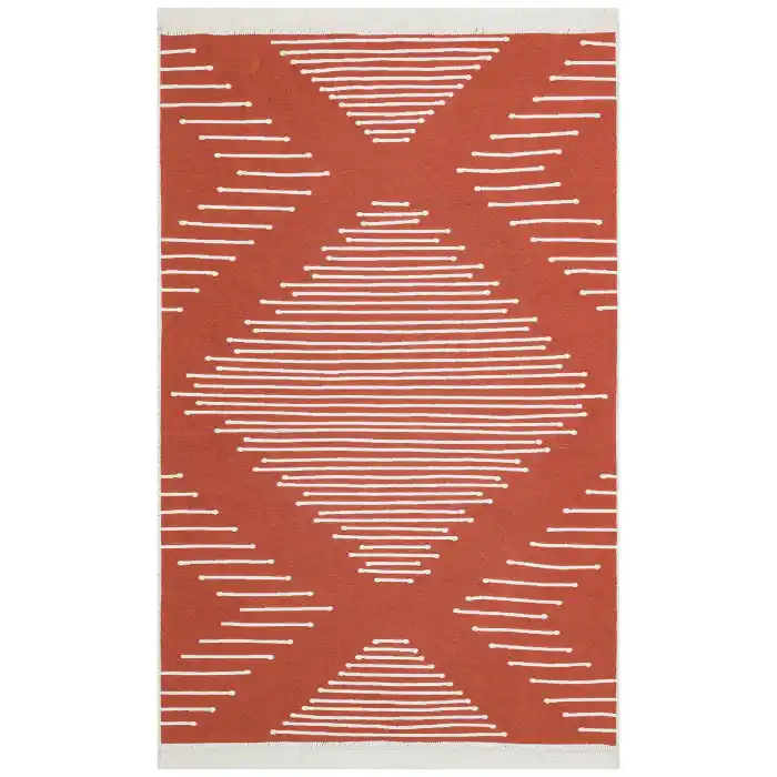 Arya Ar 15 Terra %100 Geri Dönüşümlü Pamuktan Çift Taraflı Yıkanabilir Modern Dekoratif Kilim