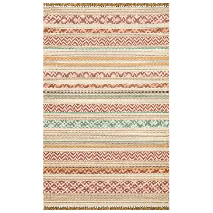 Aztec Az 01 Terra Antibakteriyel Hav Toz Vermez Yıkanabilir Kaymaz Modern İnce Dokuma Kilim