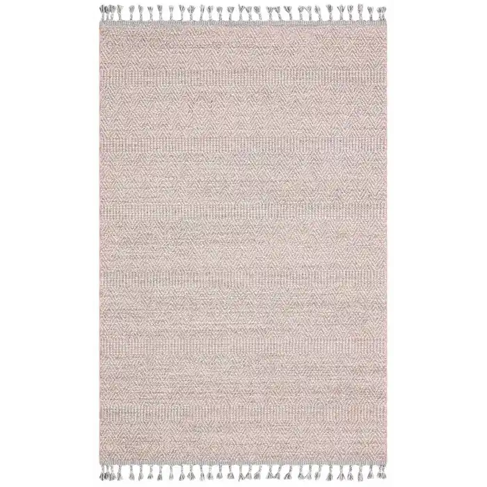 Soho Sh 01 Rose Grey Hav Vermeyen Özel Ipler Ile Üretilen Etnik Örgü Desenlere Sahip Makine Halısı