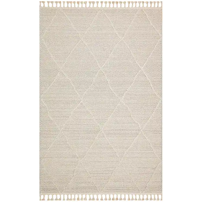 Soho Sh 02 Beige Hav Vermeyen Özel Ipler Ile Üretilen Etnik Örgü Desenlere Sahip Makine Halısı