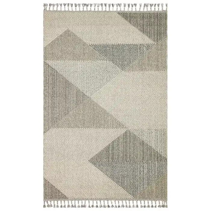 Soho Sh 08 Grey Multy Hav Vermeyen Özel Ipler Ile Üretilen Etnik Örgü Desenlere Sahip Makine Halısı